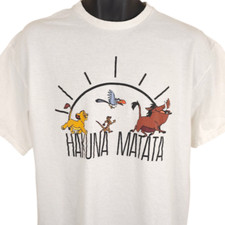 Lion King T Shirt Mens Size XL White Hakuna Matata Disney Animated Film