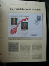 exclusiv EDITION Geschihcte miterlebt cept - 1 Brief FDC  NORWEGEN