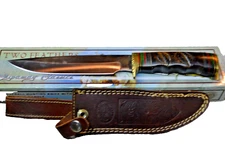 12" CLASSIC CHIPAWAY CUTLERY QUAILTY BOWIE KNIFE AND SHEATH MARKED DOWN