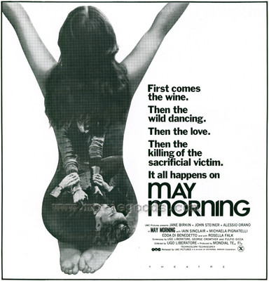 MAY MORNING Movie POSTER 27x40 Jane Birkin Alessio Orano John Steiner Rossella