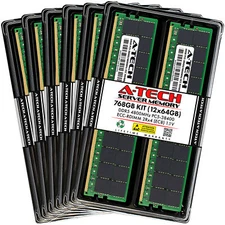 768GB 12x64GB PC5-4800 EC8 RDIMM Supermicro H13DSG-O-CPU H13SSW Memory RAM