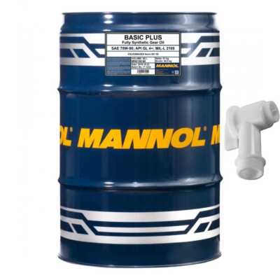 60 Liter Original MANNOL Getriebeöl Basic Plus 75W-90 API GL 4+ Gear inkl. Hahn