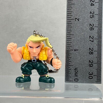 Vintage Capcom Street Fighter Charlie Nash Game Keychain Figure