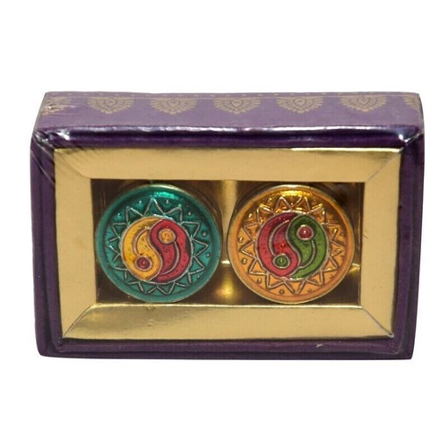 Handmade Orchid Fragrance Natural Solid Perfume 2 Mini Brass Jar Body Spray 4g - Picture 4 of 6
