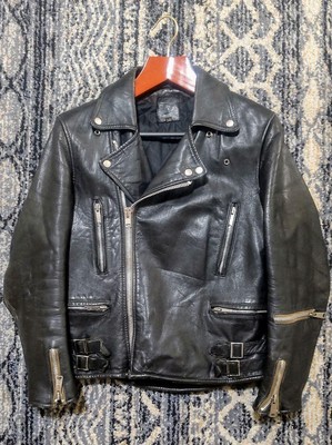 Vintage Leather Jacket 2Echtes Leder /Riders/Double/Long Jean 2 Japan