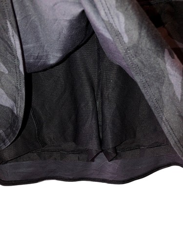 ATHLETA GIRLS SKORT Size 12 BLACK CAMO TIERED CAMO LUX PRINT SWING LINED SHORTS - Picture 3 of 7