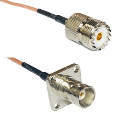 RG316 SO239 UHF Female to BNC Flange Female RF Cable Rapid-SHIP LOT