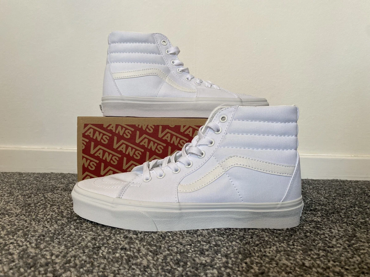Vans sk8 hi triple best sale white