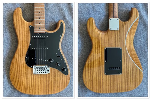 Suhr Classic Antique Custom S Natural Aged Ash Roasted Flame Maple+Extra Parts - Picture 3 of 24
