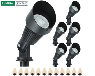 4W Outdoor Spotlights (6-Pack) 12V Low Voltage Spotlights - Landscape Spotlights