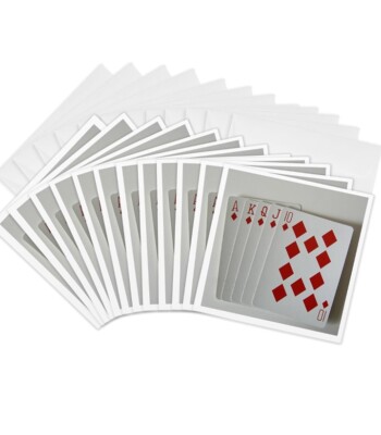 3dRose Poker Hand - Grußkarten, 6 x 6 Zoll, 12er Set 