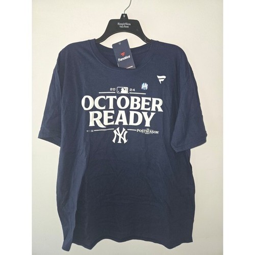 New York Yankees Playoff T-Shirt Herren XL Navy Neu mit Etikett