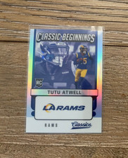 2021 Panini Classics Tutu Atwell Classic Beginnings Silver Holo CB-TA LA Rams
