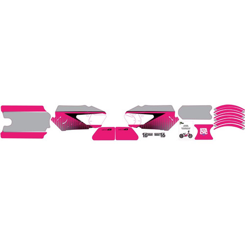 D'COR Visuals STACYC Graphics Kit - 16 Inch Brushless - Pink
