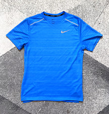 Nike Running Dri-FIT Men's Blue Short Sleeve Crew Neck T-Shirt S Reflective