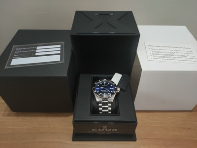 Edox Skydiver 70s Date Automatic Automatik Uhr 80115-3N1M-BUIN