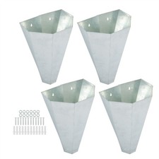 4 Pack Medium Chicken Cone Galvanized Steel Poultry Restraining Cone For Birds