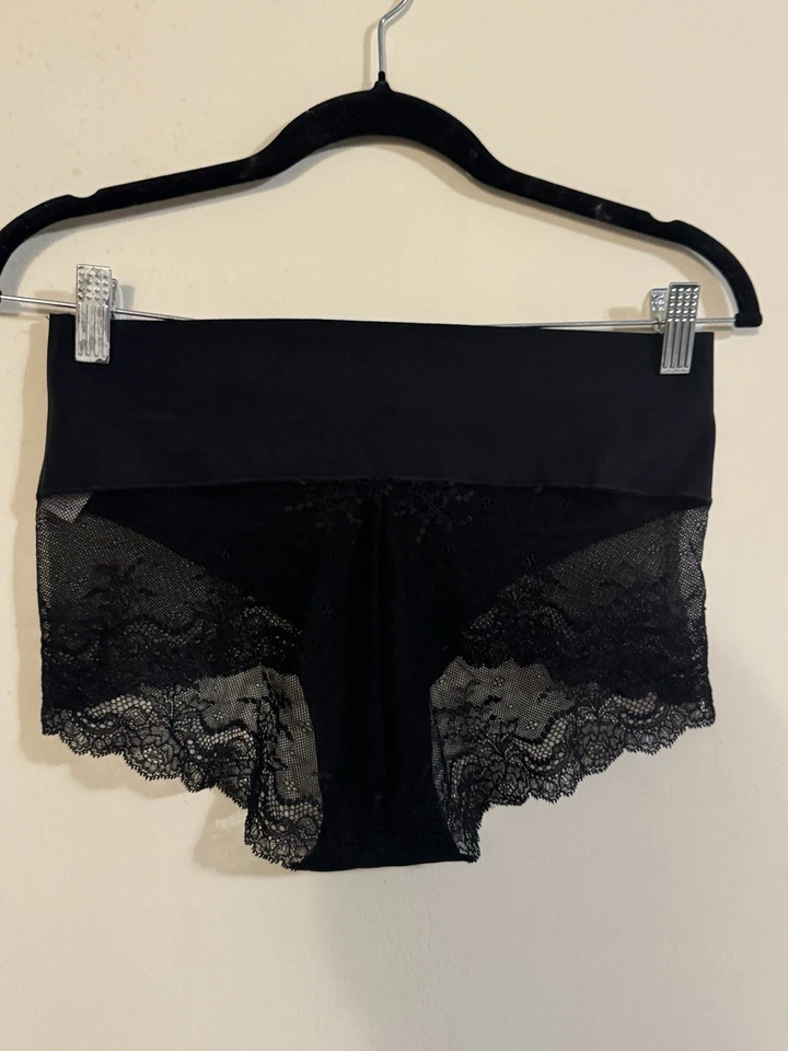 Calcinha alta hipster Spanx Undie-tectável renda nova com etiquetas - Preta tamanho GG  - Imagem 2 de 3
