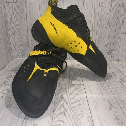 La Sportiva Climbing Shoes Yellow Black  Great Grip Only Use Twice US 9.5 M, 10.