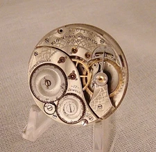 108 YEARS OLD MOVEMENT DIAL ELGIN "ELITE" 17 JEWELS OPEN FACE 12s POCKET WATCH