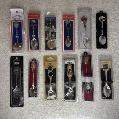 12 Souvenir Collectors Spoons Random States & More