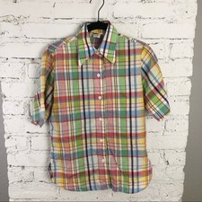 Vintage 70  s Levi  s Colorful Plaid Button Up Shirt