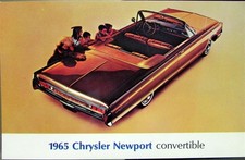 1965 Chrysler Newport Convertible Original Color Post Card