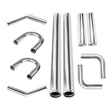 10PCS 1.5" Aluminum Intercooler Piping Kit, Universal DIY Custom Pipe Straigh...