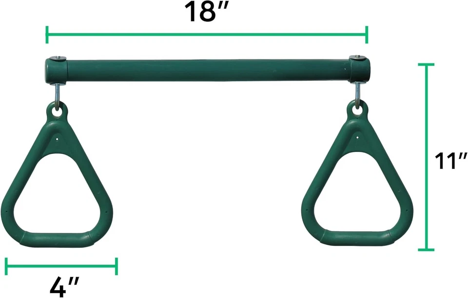 Jungle Gym Kingdom Trapeze Swing Bar Set – 18" Bar & 48" Chain with Carabiners - Image 3 of 4