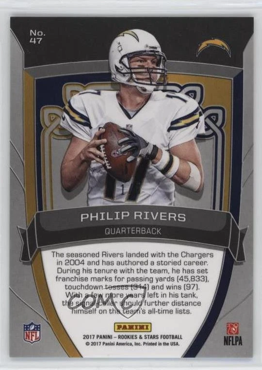 2017 Panini Rookies & Stars Crusade Green /5 Philip Rivers #47 - Image 2 of 2
