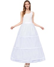 Women's 3-Hoop Petticoat Crinline Petticoat Underskirt Skir Slips for Wedding...