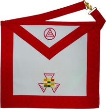Handcrafted Lambskin Masonic Royal Arch Past High Priest PHP Apron For Freemason