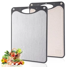 Titanium Cutting Boards For Kitchen, Double Sided Cutting Board, Food Grade T...
