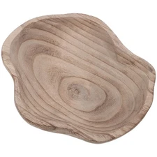 Wooden Bird Bath Bowl Garden Basin Small Outdoor Water Station Water Feeder