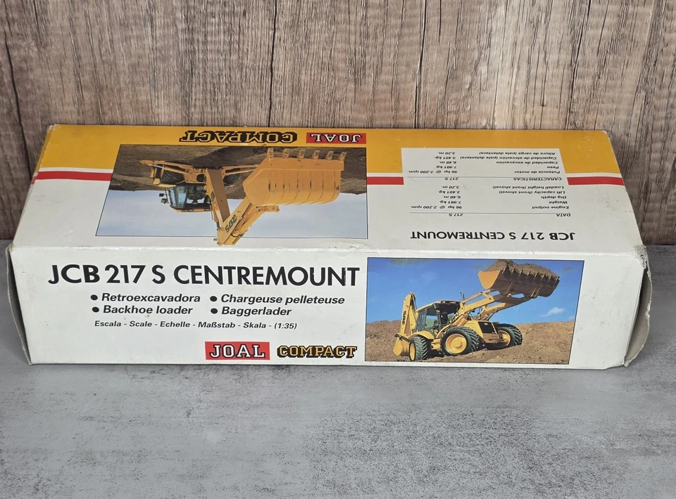 Joal Compact JCB 217S Centremount Backhoe Loader 1:35 Die-Cast Metal 1983 - Image 3 of 4