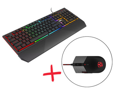 AOC Gaming Set GK200 + AGM700 | RGB Tastatur & Maus | USB | DE Layout | Schwarz