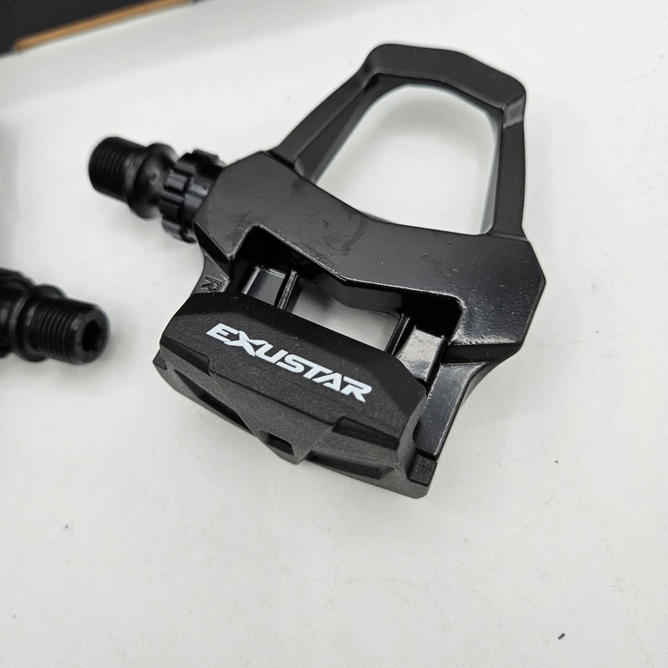 全新 - Exustar Clipless 公路自行车踏板和夹板,E-PR15,SPD-SL 兼容 — 第 2/4 张图片