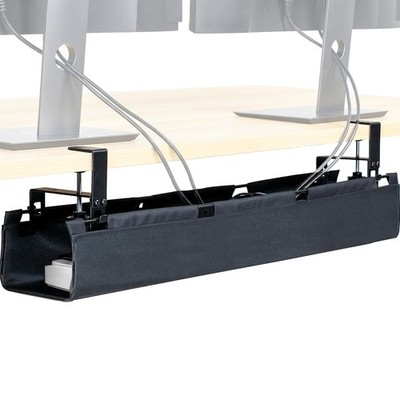 VIVO 31  Black Clamp-on Fabric Cable Power Strip Management Tray