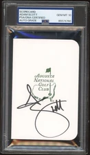 Adam Scott Signed Augusta Masters Scorecard PSA GEM MT 10 AUTO 2013 CHAMPION