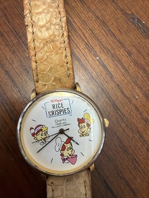 Vintage Kellogg's Watch Rice Krispies Cereal Snap Crackle Pop Collectible Watch 