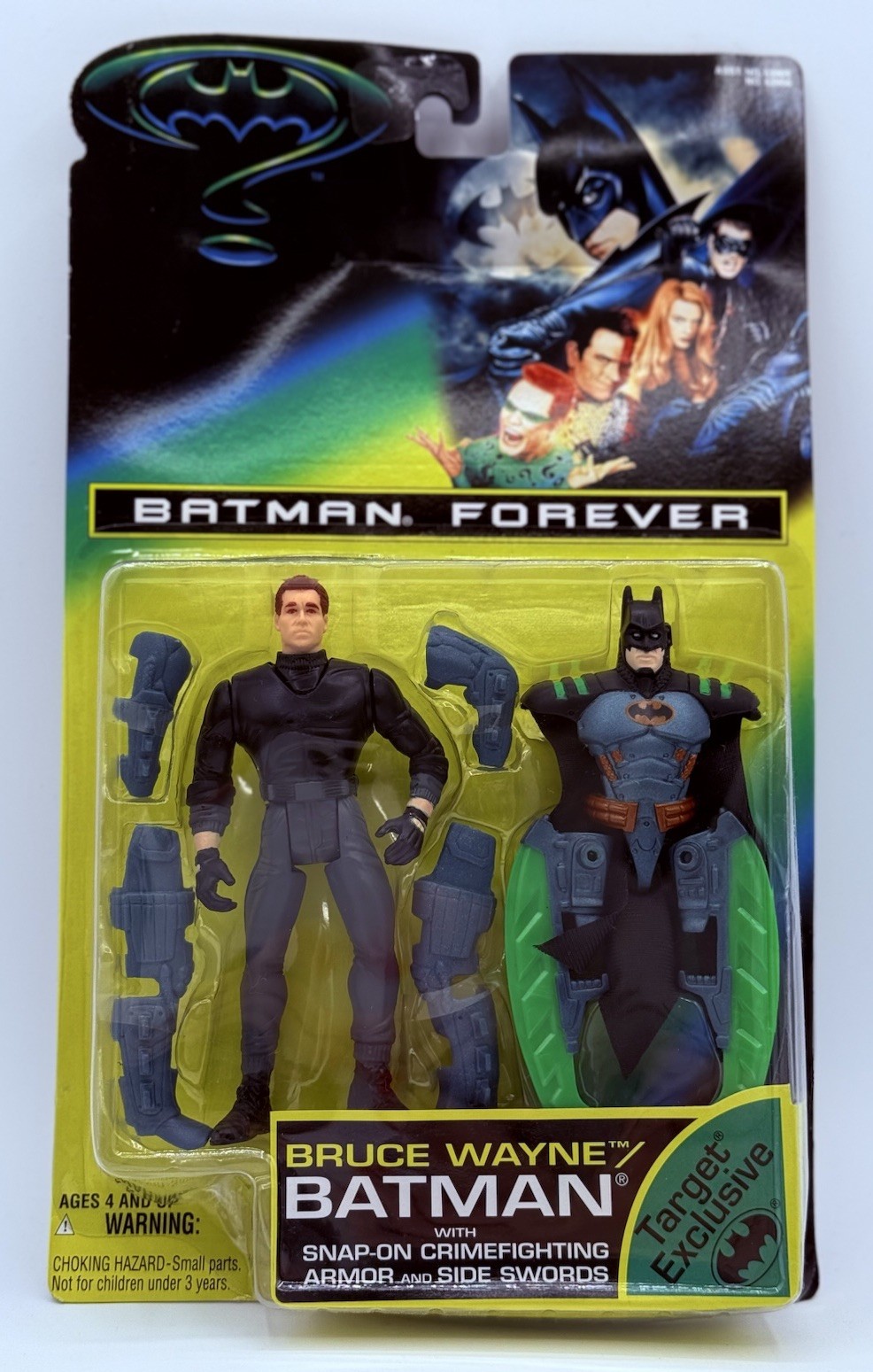 95 Batman Forever BRUCE WAYNE Target Exclusive Action Figure Snap On Armor NEW