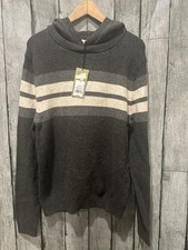 Men's Striped Hooded Pullover Sweater - Goodfellow  Co Dark Gray S