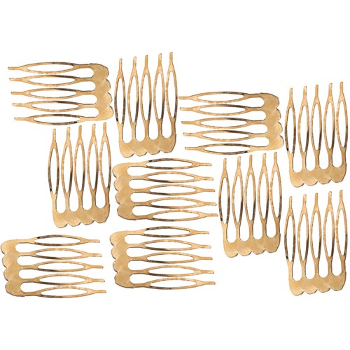 10 Piezas Pinzas de Metal para Novia Peines Laterales Miss Tocado Inserto para Cabello para - Imagen 4 de 10