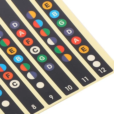 5 Stickers Fretboard De Guitare Autocollants Amusants Pour Apprendre - Photo 1/4