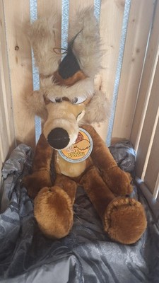 Warner Bros Vintage 1971 Wile E Coyote Plush Toy Mighty Star Character 18'' Box L