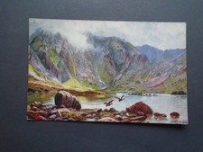 CAERNARVONSHIRE: A PAINTED VIEW OF LLYN IDWA, CAPEL CURIS by E LONGSTAFFE