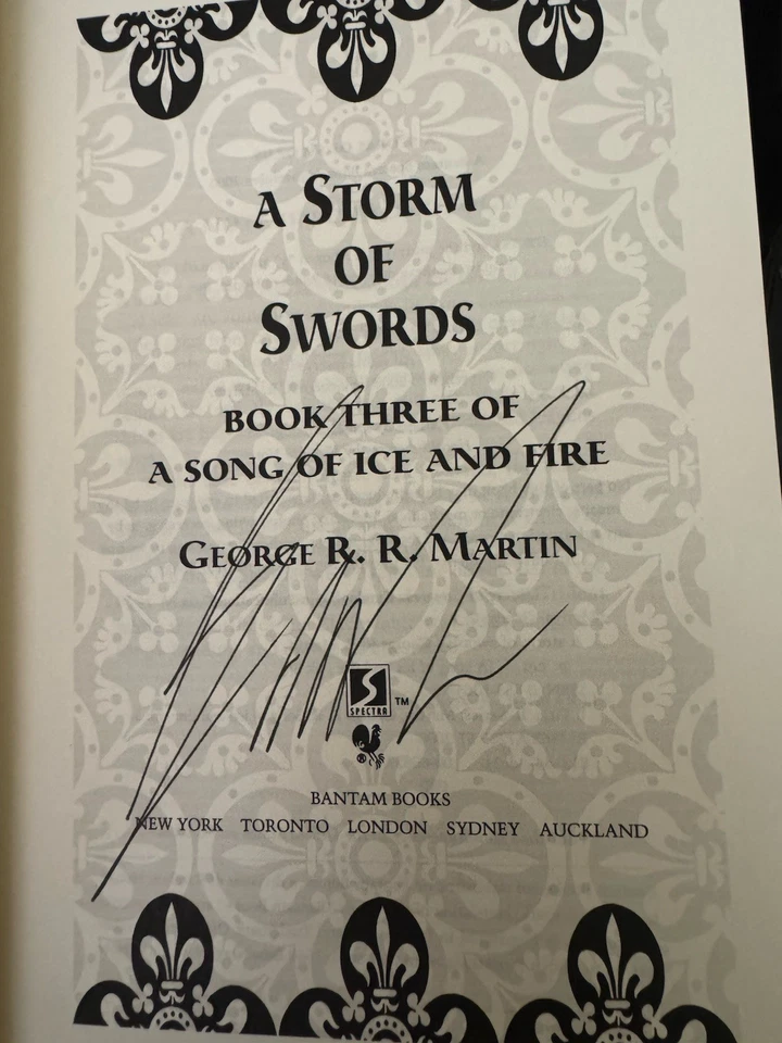 A STORM OF SWORDS by George R.R. Martin Bantam Books SIGNED 1st Ed-1st Print -LN - Image 3 of 4