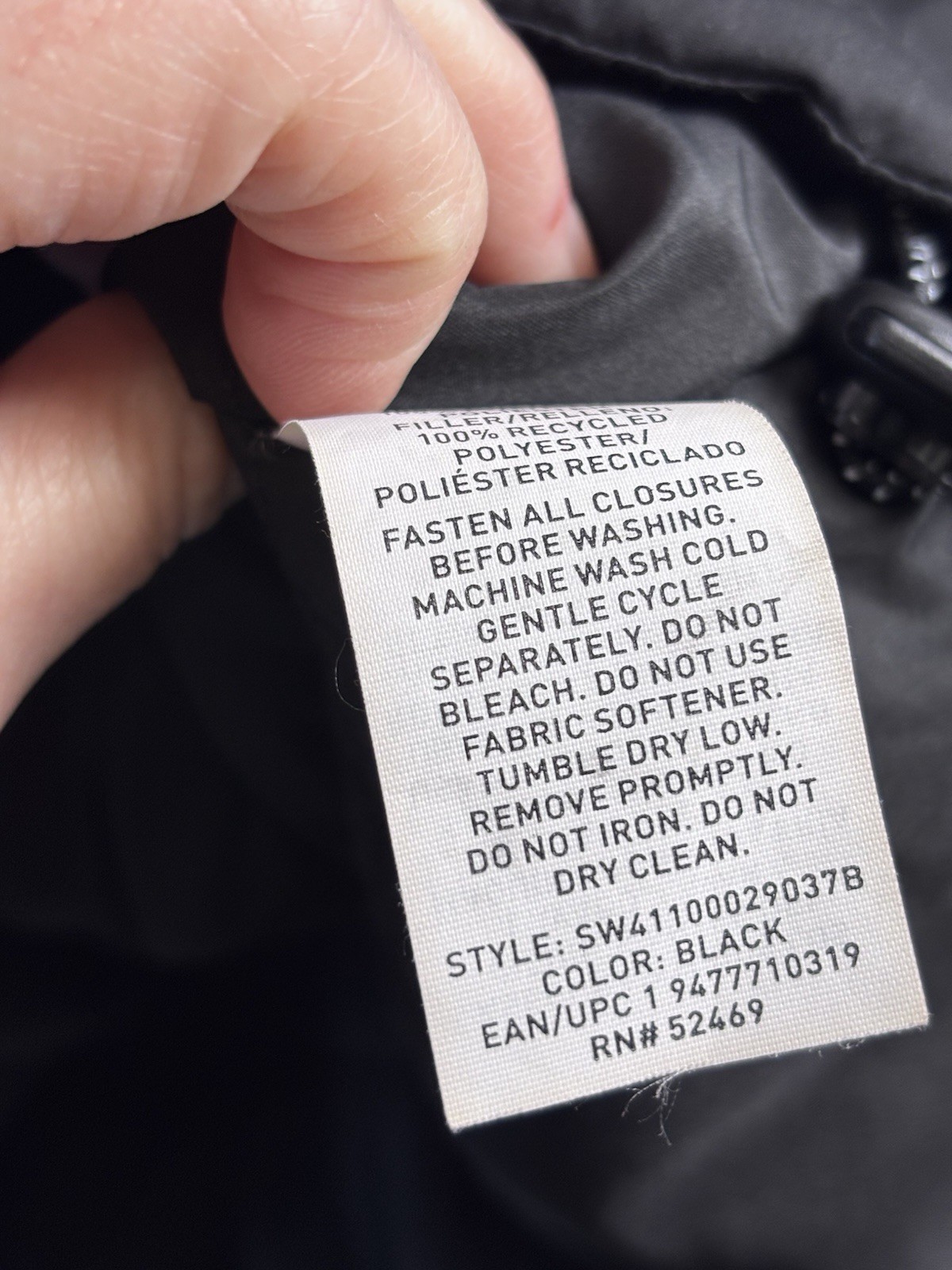 Swiss Tech Mens Hooded Jacket XXL Black Water-Resistant Lightweight Jscket