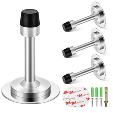 4 Pack 3.5 Inch Door Stoppers Self Adhesive Door Stops No Drill for Bottom of...