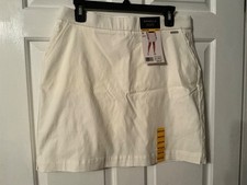 Rafaella Ladies White Pull On Stretch Skort Size M NWT